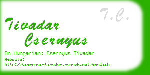 tivadar csernyus business card